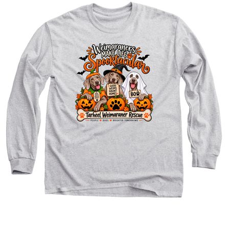 Good Weims Haunt Great Homes, a Sport Grey Classic Long Sleeve Tee