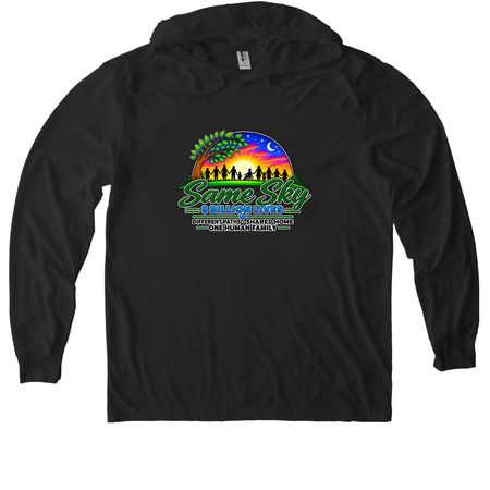 Same sky, 8 Billion share, a Space Black Allmade Eco Triblend Hoodie Tee