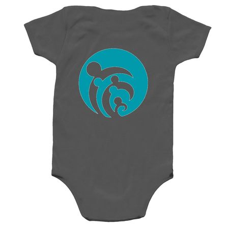 NCIMHA Onsie, a Charcoal Infant Onesie (back-view)
