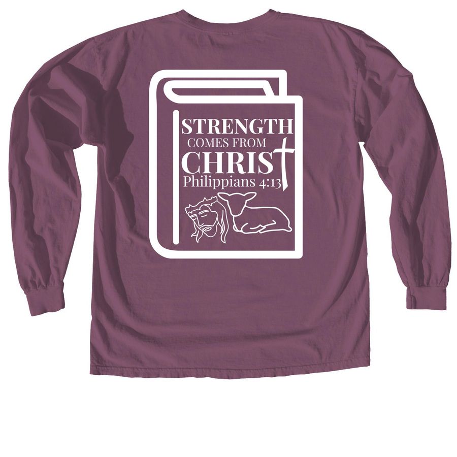 Root and Rise Bible Study&nbsp;, a Berry Comfort Colors Long Sleeve Tee (back-view)