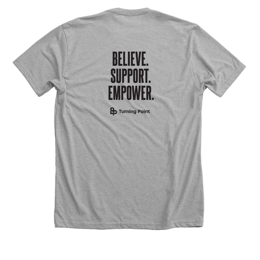 Wear Your Support. Share Your Impact.&nbsp;, a Athletic Heather Premium Unisex Tee (back-view)