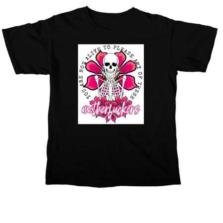 Not here to please, a Black Comfort Colors Unisex Tee
