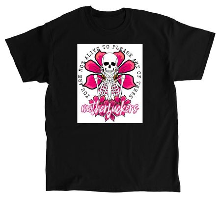 Not here to please, a Black Classic Unisex Tee