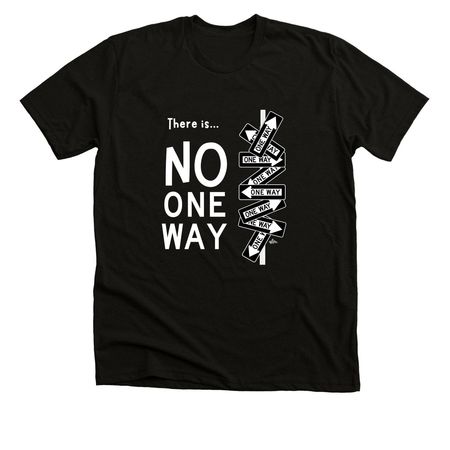 N.O.W. Street Sign (W), a Solid Black Blend Premium Unisex Tee