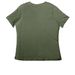 Foxtales Wildlife Rehab, a Military Green Women's Relaxed V-Neck Tee (back-view)