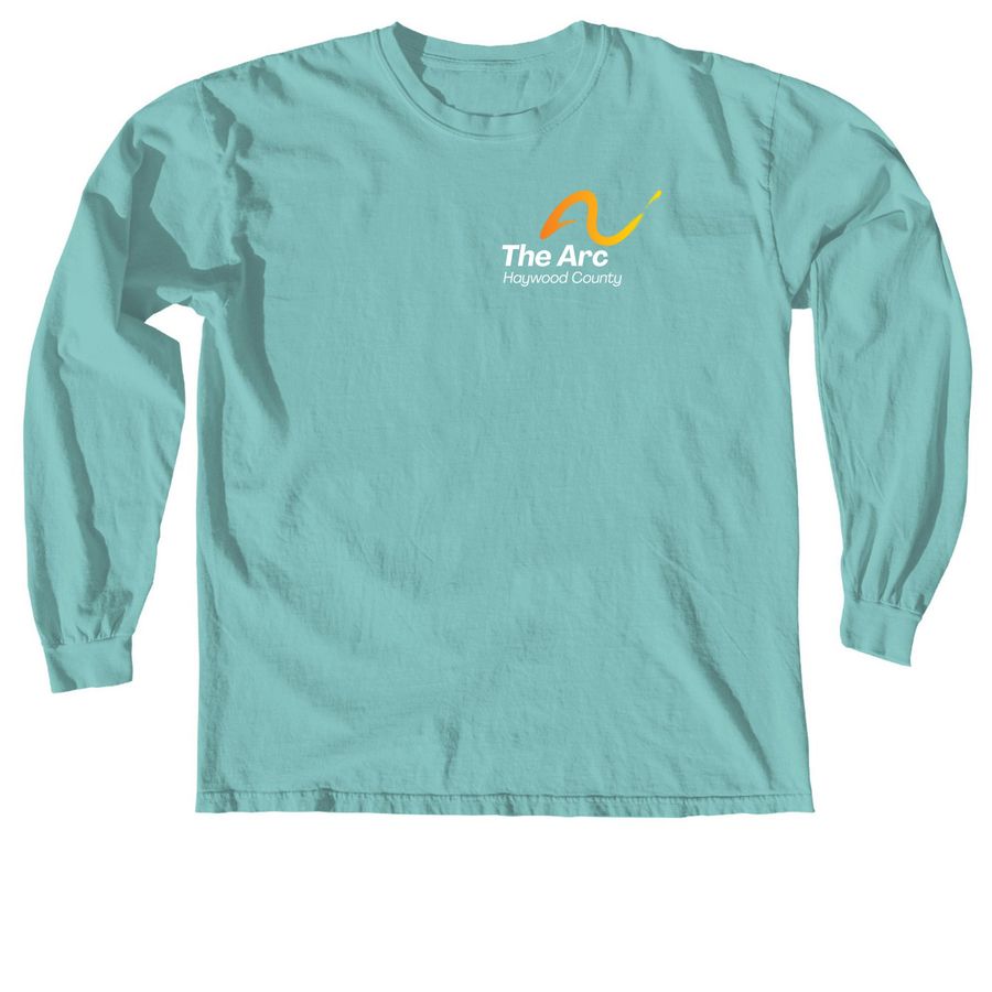 The Arc Long Sleeved Tee, a Chalky Mint Comfort Colors Long Sleeve Tee