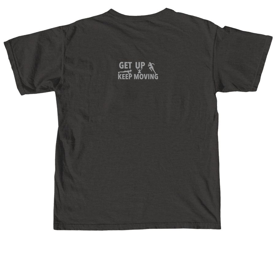 FEEL GOOD Get Up Keep Moving, a Pepper Comfort Colors Unisex Tee (back-view)