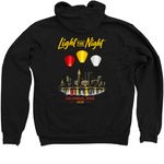The James Warriors, a Black Zip Up Hoodie (back-view)