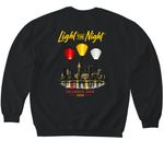 The James Warriors, a Black Softstyle Crewneck Sweatshirt (back-view)