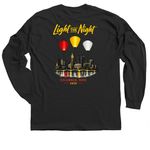 The James Warriors, a Black Classic Long Sleeve Tee (back-view)