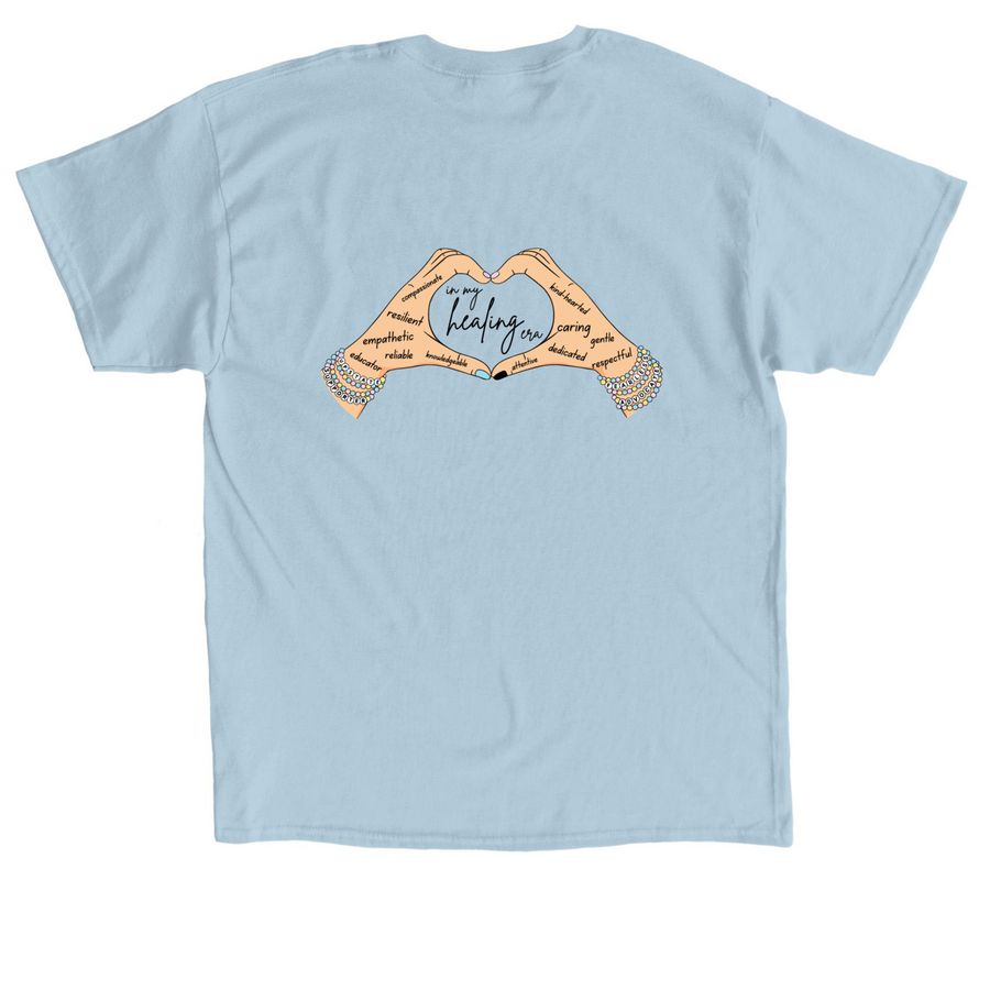 Swiftie Tee, a Light Blue Classic Unisex Tee (back-view)