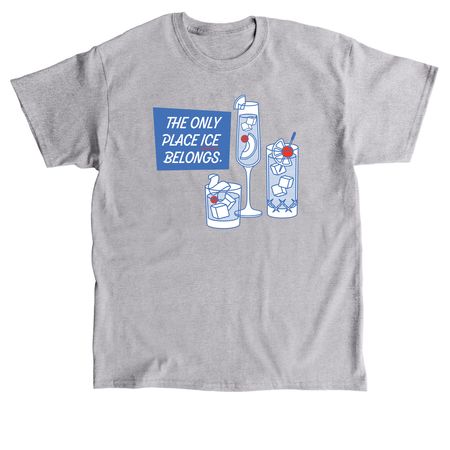 LUPEC's Only Place ICE Belongs ICEE Tshirt, a Sport Grey Classic Unisex Tee