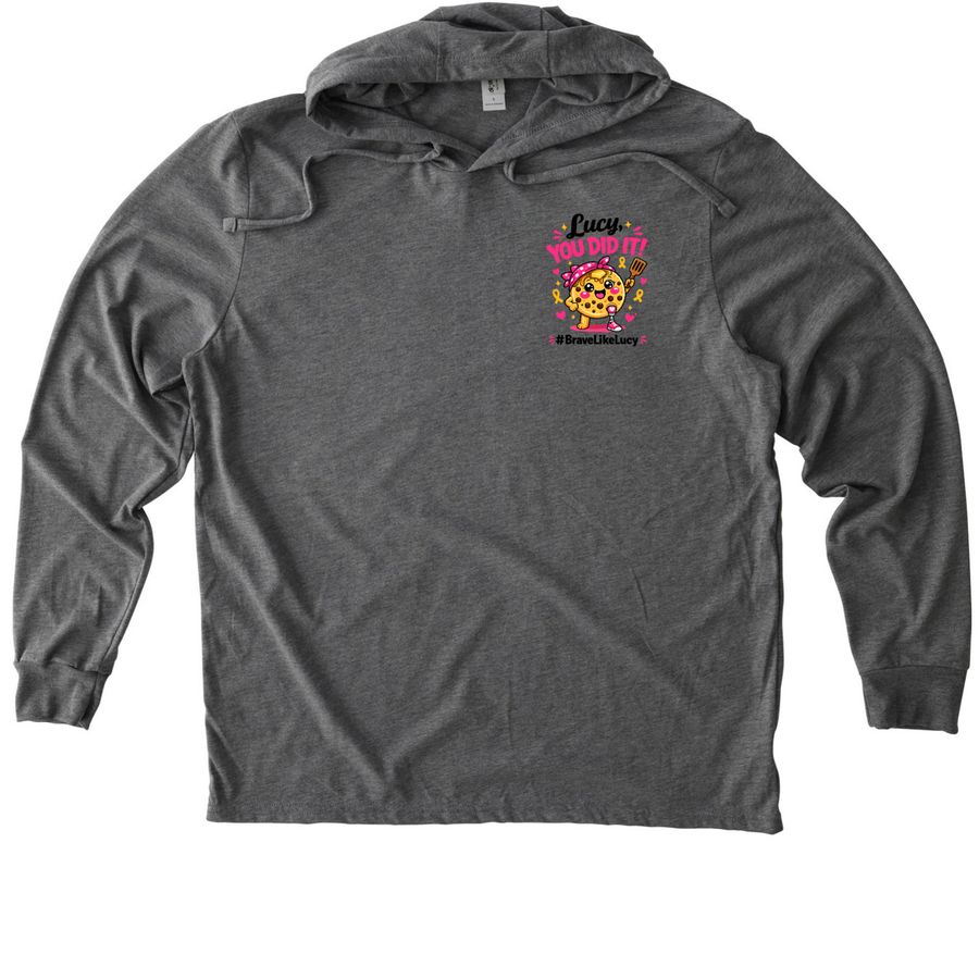 Brave Like Lucy ? No More Flippin' Chemo, a Aluminum Grey Allmade Eco Triblend Hoodie Tee
