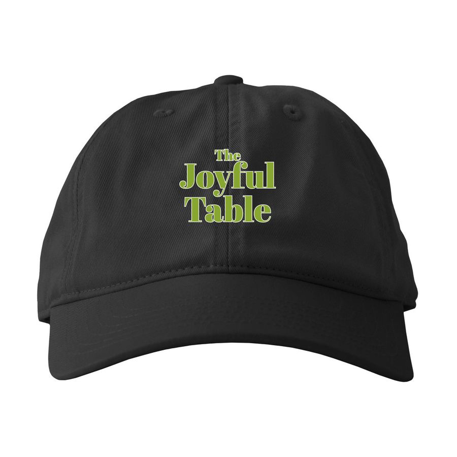 The Joyful Table, a Black Printed Eco Baseball Cap