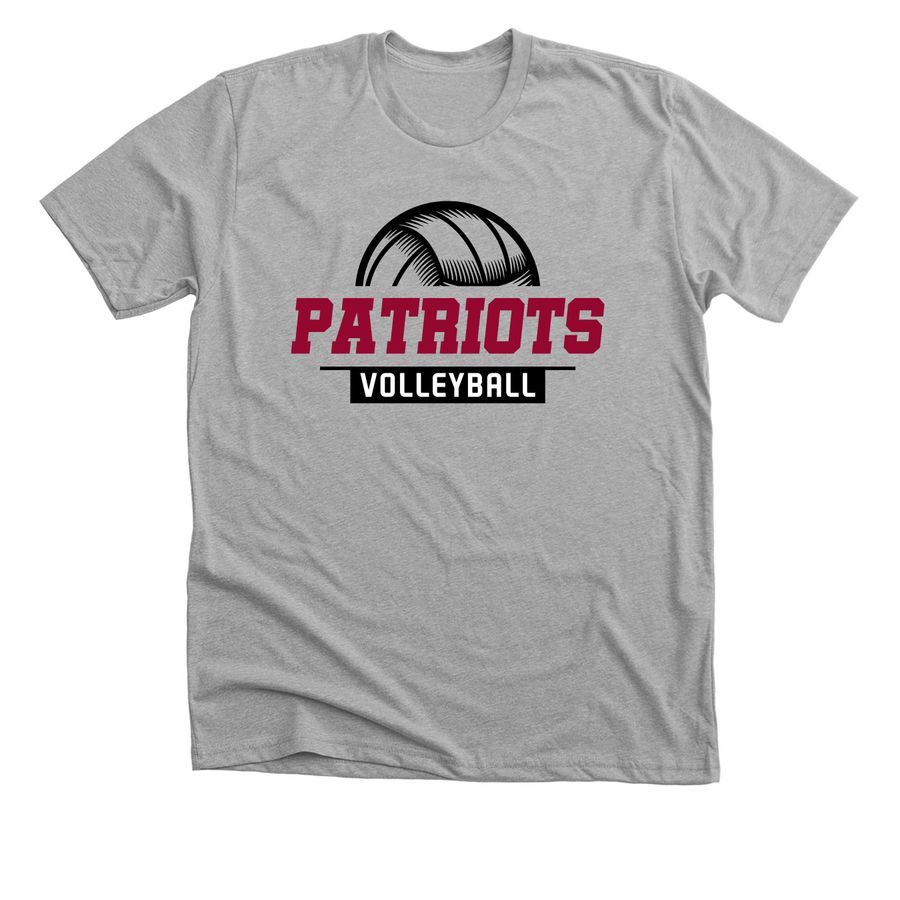 PATRIOTS VOLLEYBALL, a Athletic Heather Premium Unisex Tee