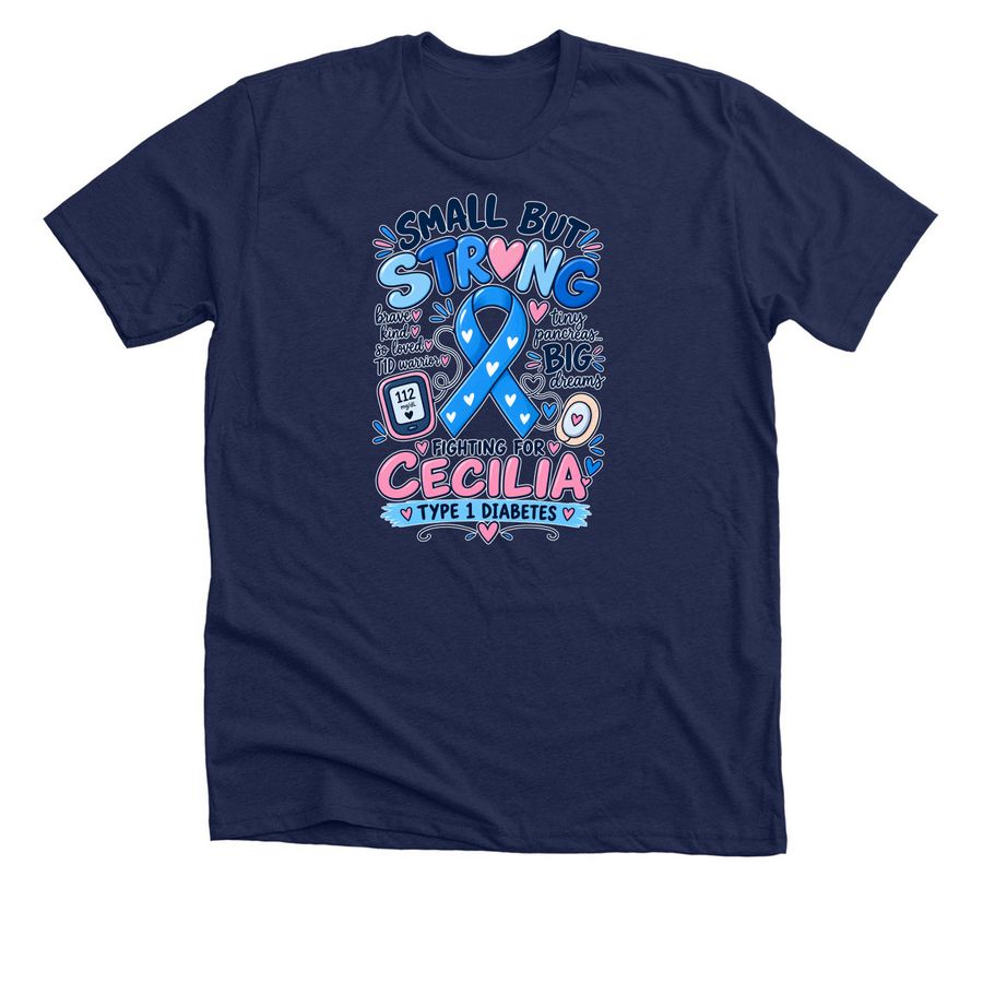 Breakthrough T1D Walk: Team Cecilia, a Solid Navy Blend Premium Unisex Tee