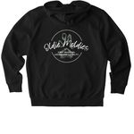 Oldie Moldies, a Black Stanley/Stella Unisex Cultivator 2.0 Zip Up Pullover Hoodie (back-view)
