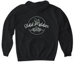 Oldie Moldies, a Black Gildan Softstyle Pullover Hoodie (back-view)