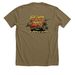 Brown Water Navy (Colors), a Heather Olive Premium Unisex Tee (back-view)