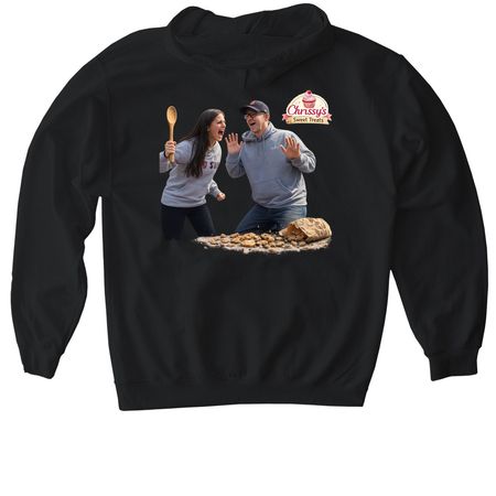 Logo Angry Baker Sweatshirt, a Black Gildan Softstyle Pullover Hoodie (back-view)