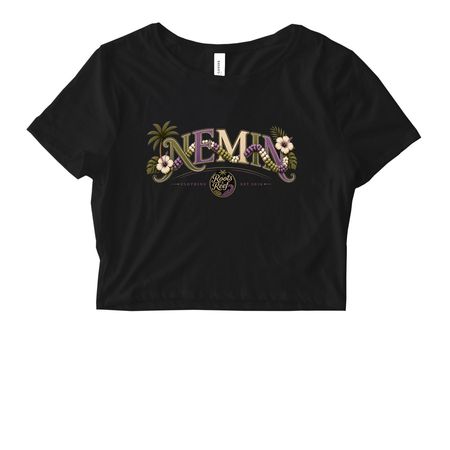 NEMIN26, a Black Women's Fitted Cropped Tee
