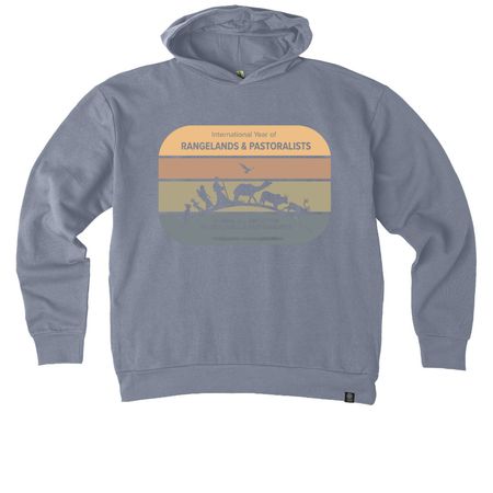 Rangelands & Pastoralists! Vintage print, a Basalt Grey Reclaimist Pullover Hoodie
