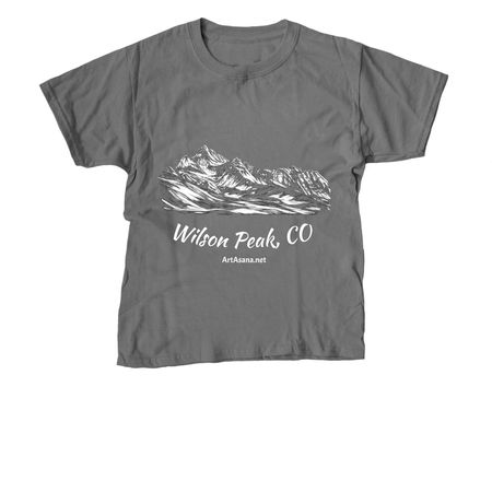 Wilson Peak, CO, a Charcoal Youth Unisex Tee