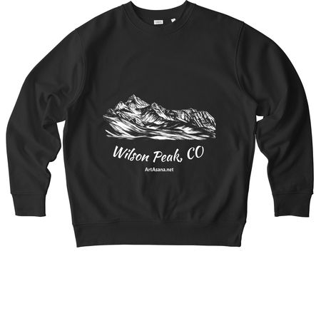 Wilson Peak, CO, a Black Stanley/Stella Unisex Changer 2.0 Crewneck Sweatshirt