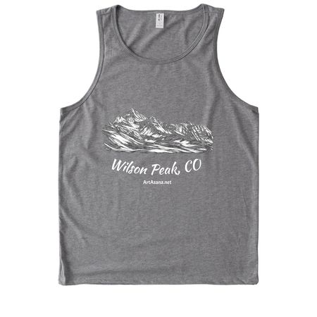 Wilson Peak, CO, a Aluminum Grey Allmade Eco Triblend Tank