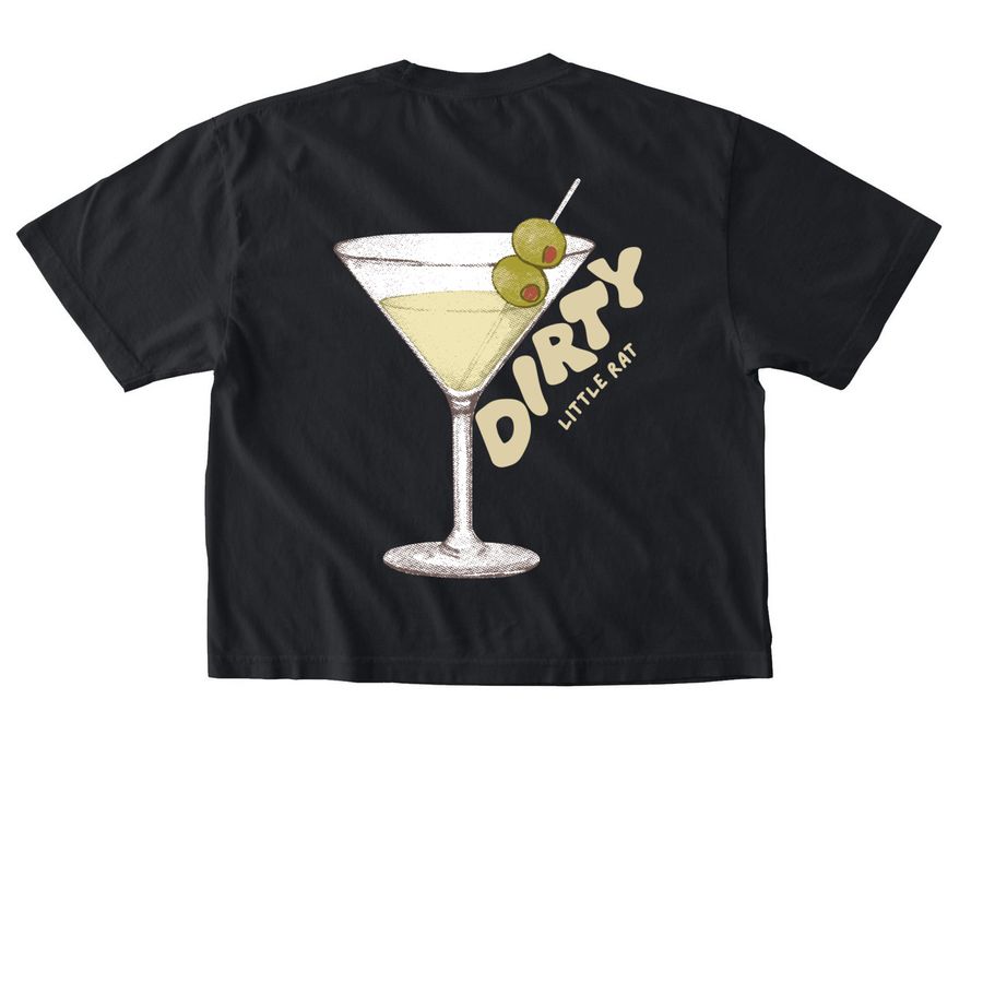 EXTRA DIRTY, a Black Comfort Colors Boxy Tee (back-view)