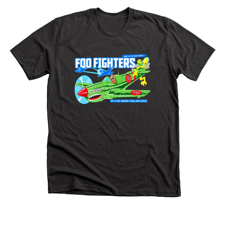 Foo Fighters Concert Merch, a Dark Grey Heather Premium Unisex Tee