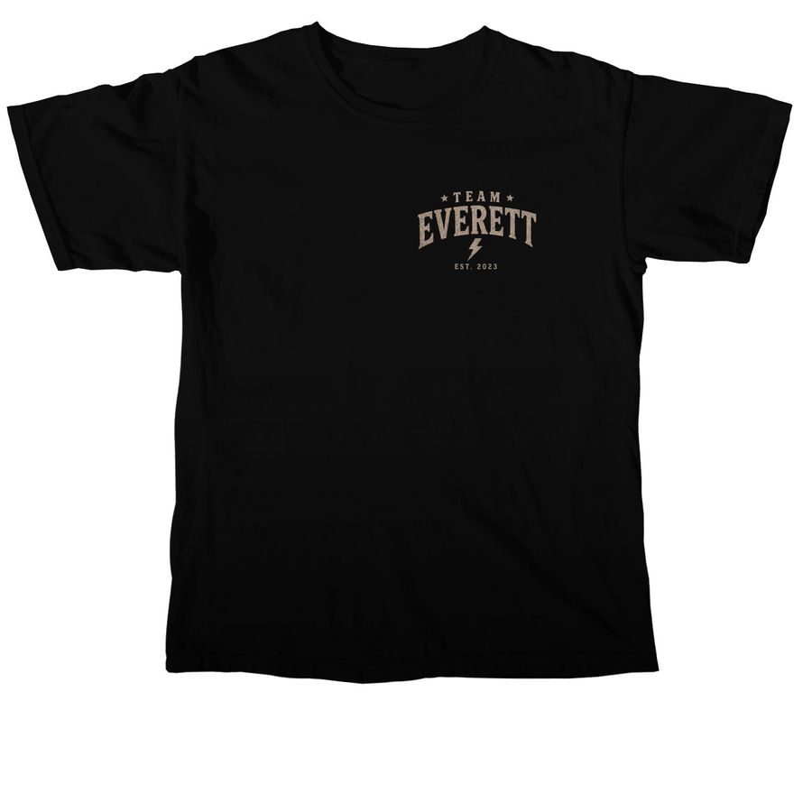 Team Everett Fundraiser, a Black Comfort Colors Unisex Tee