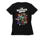 Summer 2026: The Ultimate Quest, a Black Women's Slim Fit Tee (back-view)