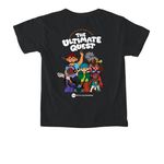 Summer 2026: The Ultimate Quest, a Black Comfort Colors Youth Tee (back-view)