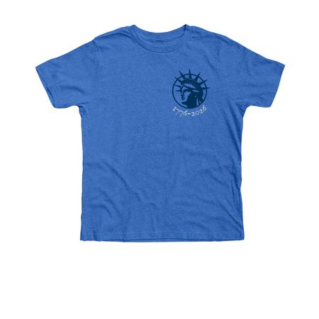 250 years of FREEDOM, a Heather True Royal Premium Youth Tee