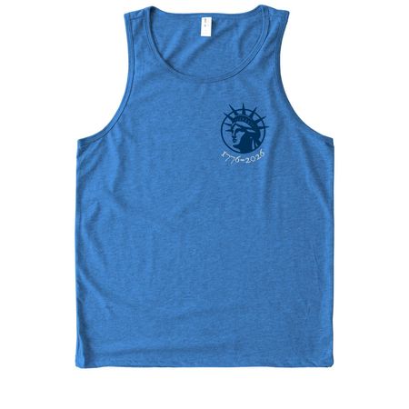 250 years of FREEDOM, a Azure Blue Allmade Eco Triblend Tank