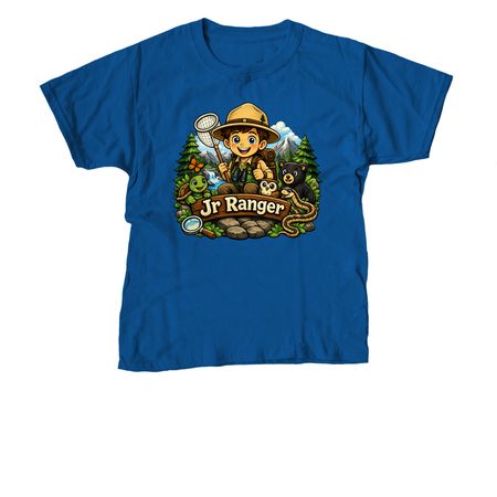 Jr Ranger Adventure Tee, a Royal Blue Youth Unisex Tee