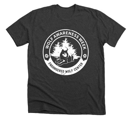 Wolf Awareness Week, a Dark Grey Heather Premium Unisex Tee
