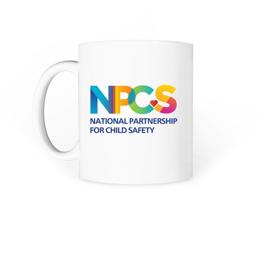 NPCS Mugs, a White Coffee Mug (back-view)
