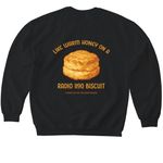 Radio 1190 Biscuit - Flatiron Two Tone, a Black Softstyle Crewneck Sweatshirt (back-view)