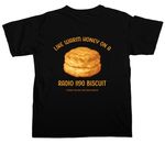 Radio 1190 Biscuit - Flatiron Two Tone, a Black Comfort Colors Unisex Tee (back-view)
