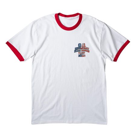 OGI 2026 Trial&nbsp;, a White/ Red Cotton Ringer Tee