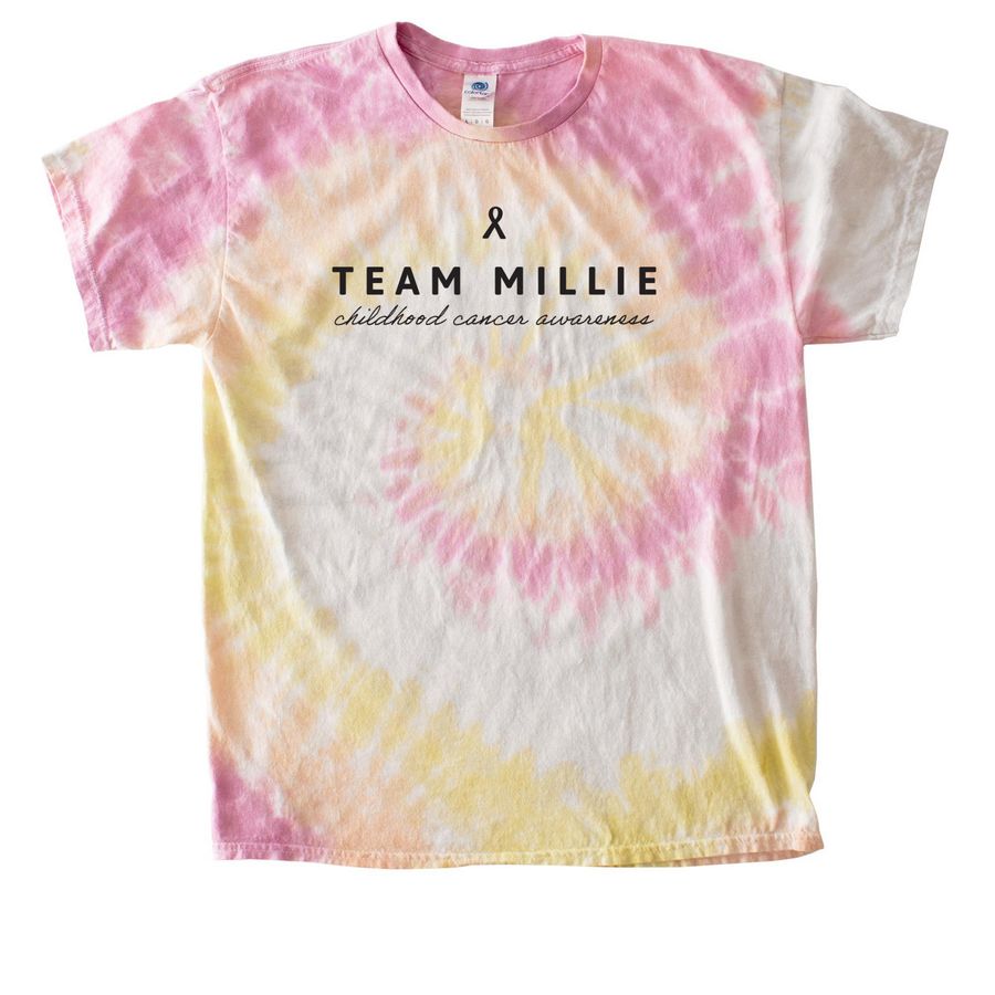 Team Millie: Childhood Cancer Awareness II, a Desert Rose Classic Tie Dye Tee