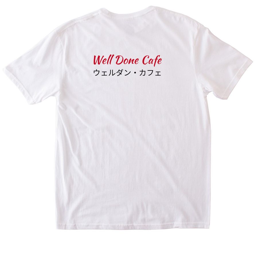 Well Done - Tee, a White Softstyle Cotton Tee (back-view)