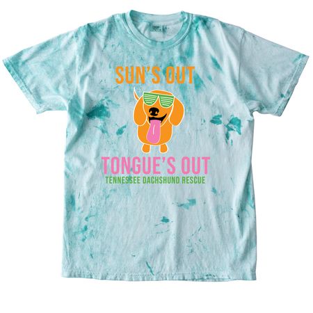 Sun?s Out Tongue's Out, a Sea Glass Comfort Colors Colorblast Tee