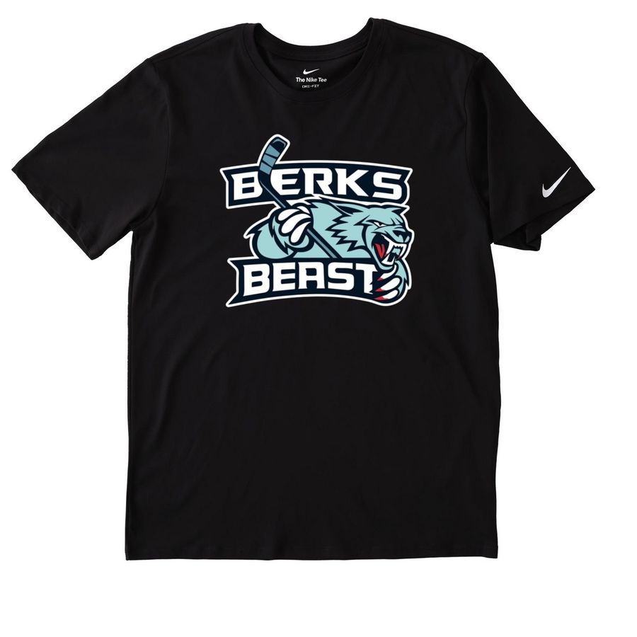 NIKE Primary Logo, a Black Nike Dri-FIT Jersey Blend Performance Tee