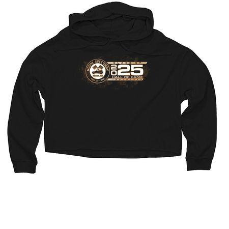 Class of 2025 Merch, a Black Women?s Lightweight Cropped Hoodie