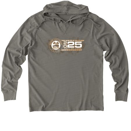 Class of 2025 Merch, a Driftwood Grey Allmade Organic Cotton Mineral Dye Hoodie Tee