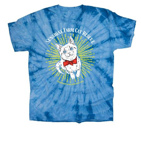 Sunshine Farm Cat Rescue, a Baby Blue Classic Tie Dye Tee