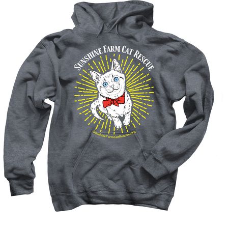 Sunshine Farm Cat Rescue, a Dark Heather Pullover Hoodie